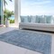 Homeroots 9' X 12' Blue And Beige Abstract Washable Indoor Outdoor Area Rug 616002 - alternate 2