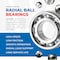 Wjb (10x30x9 mm) 6200 Series Single Row Ball Bearing Double Sealed 6200-2RS - alternate 2
