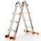 Wrightmaster 14 ft. Aluminum Multi-Position Ladder w/ Wheels and Stabilizer Bar, 330 lbs. Load Capacity, Orange ZOR-14FT-OR - alternate 1