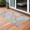 Homeroots 3' X 5' Gray and Pink Abstract Washable Non Skid Indoor Outdoor Area Rug 559364 - alternate 1