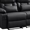 Homeroots 62in Black Faux Leather Manual Reclining Loveseat With Storage and Toss Pillows 721194 - alternate 2