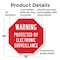 Signmission Warning Protected by Electronic Sur, 18 Inch X 18 Inch, Plastic Sign OC-P-18-332 - alternate 2