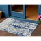 Homeroots 3' X 5' Navy Blue And Ivory Abstract Washable Indoor Outdoor Area Rug 612629 - alternate 1