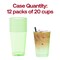 Smarty Had A Party 12 oz. Clear Green Disposable Plastic Party Cups, 240PK 512C-GR-CASE - alternate 3
