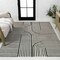 Jonathan Y Anders MidCentury Modern Arch Stripe Two-Tone High-Low Black/White 4 ft. x 6 ft. Area Rug SCN107D-4 - alternate 1