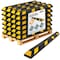 Jrex Safety 72 in Rubber Parking Block Curb Stop, Yellow Reflective Strip, Half Pallet 24 PBSY-JR-6-HP24 - alternate 1
