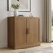 Homeroots 31in Brown Wood Accent Cabinet With Two Doors 691104 - alternate 2