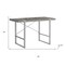 Homeroots 49" Gray and Silver Computer Desk 489869 - alternate 3