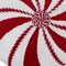 Homeroots 16" Red And White Cotton Velvet Round Christmas Striped Throw Pillow 719248 - alternate 2