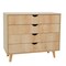 Homeroots 35" Natural Wood Four Drawer Dresser 489232 - alternate 1