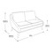 Office Star Products Lounge Seating/Davenport Mid-Century Loveseat, Charcoal SL4422R-MC4 - alternate 4