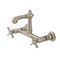 Kingston Brass Double-Handle Wall Mount Bathroom Faucet, Brushed Nickel KS7258BEX - alternate 1