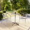 Flash Furniture Square Table Set, Aluminum, Plastic, Stainless Steel, Grey TLH-ALUM-24SQ-017BCHR2-GG - alternate 3