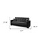 Homeroots 87" Dark Gray And Black Chenille Sleeper Sofa And Toss Pillows With Brown Legs 607091 - alternate 2