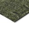 Homeroots 8' Olive Green And Charcoal Round Damask Washable Indoor Outdoor Area Rug 603331 - alternate 3