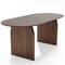 Homeroots 67" Walnut Solid Wood Double Pedestal Base Oval Dining Table 712160 - alternate 3