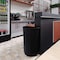Regal Altair 21 Gallon Half Round Black Plastic Trash Can, Heavy-Duty Space-Saving Design ZR-TC-410-BK - alternate 2