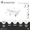 Kingston Brass 72" Cast Iron Oval Double Slipper Clawfoot Tub, No Faucet Drillings, White/Polished Brass VCTND7231NC2 - alternate 2