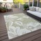Homeroots 3' X 5' Artichoke Green Ivory And Taupe Floral Washable Indoor Outdoor Area Rug 589518 - alternate 4