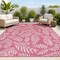 Jonathan Y Nevis Palm Frond Fuchsia/Light Gray 3 ft. x 5 ft. Indoor/Outdoor Area Rug SMB119F-3 - alternate 1