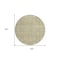 Homeroots 8' Taupe And Beige Round Floral Washable Indoor Outdoor Area Rug 604685 - alternate 2