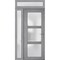 Vdomdoors Front Exterior Prehung FiberGlass Door Frosted Glass / Manux 8552 Grey Ash / Sidelight and Transom MANUX8552EXD-SS-W36+14 x H80+14-RH - alternate 2