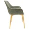 Leisuremod Markley Modern Leather Dining Arm Chair with Gold Metal Legs, Olive Green, 2PK ECG26G2 - alternate 2