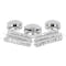 Mytee Products ABS Plastic Chrome Push-On Lug Nut Cover & Steel Hub Cap Set 33mm 2inH Nut Covers, 2PK LNC-SETx2 - alternate 3