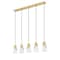 Z-Lite Aimie 5-Light Linear Chandelier, 6 in W, Modern Gold 828P6-5L-MGLD - alternate 3