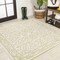Jonathan Y Charleston Vintage Filigree Textured Weave Cream/Green 5 ft Square Indoor/Outdoor Area Rug SMB106I-5SQ - alternate 1