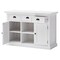 Homeroots 49in White Wood Three Drawer Sideboard with Two Doors 388214 - alternate 3