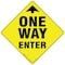Signmission One Way Enter Arrow Non-Slip Floor Graphic, 7in Vinyl Decal, 7" x 7", FD-2-X-7-99977 FD-2-X-7-99977 - alternate 1