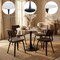 Leisuremod Bristol Round MDF Dining Table - Pedestal Base Kitchen Table, Modern Style BTBL-B40MWT - alternate 3