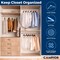 Campior Brown Wooden Hangers, Heavy-Duty with 360 Deg Swivel Hook, Non-Slip, Pants Bar, 5PK CMPWH5BW - alternate 3