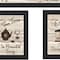 Homeroots Set Of Three Kitchen Black Framed Prints Kitchen Wall Art, 3PK 407477 - alternate 2