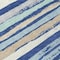 Homeroots 8' Navy Blue Beige And Ivory Round Striped Washable Indoor Outdoor Area Rug 598910 - alternate 2