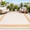 Jonathan Y Lucia Classic Diamond Border Cream/Orange 8 ft. x 10 ft. Indoor/Outdoor Area Rug SMB207F-8 - alternate 1
