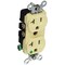 Hubbell Wiring Compact Hospital Grade 2-Pole 3-Wire 20A 125V 5-20R Ivory Receptacle HBL8300HI - alternate 1