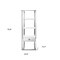 Homeroots 71" White Stainless Steel and Wood Three Tier Etagere Bookcase with A Drawer 544736 - alternate 3