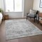 Homeroots 8' X 10' Gray And Ivory Oriental Washable Indoor Outdoor Area Rug 605118 - alternate 2