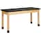 Diversified Spaces Plain Apron Table, Oak, Wood Frame, 60 in W, Black P721LBBK30E - alternate 1