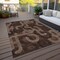 Homeroots 3' X 5' Chocolate And Beige Geometric Washable Indoor Outdoor Area Rug 614035 - alternate 3
