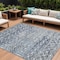 Homeroots 9' X 12' Blue And Silver Argyle Washable Indoor Outdoor Area Rug 615804 - alternate 1