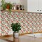 Homeroots 5" x 5" Red And Green Vinyl Arabesque Peel And Stick Removable Tiles 572054 - alternate 2