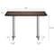 Flash Furniture 48" x 30" Outdoor Tabletop, Dark Brown, Seamless Surface Technology, 5" x 22" Silver T-Bases ST-REC3048-WBR-T0522S-GG - alternate 4