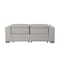 Homeroots 80in Light Gray and Brown Leather Power Reclining Loveseat 720536 - alternate 2
