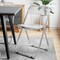 Leisuremod Lawrence Acrylic Folding Chair with Metal Frame, Clear, 2PK LF19CL2 - alternate 2