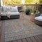 Homeroots 10' X 14' Gray Charcoal And Orange Abstract Washable Indoor Outdoor Area Rug 588929 - alternate 3