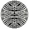Homeroots 8' Black And Ivory Round Animal Print Washable Indoor Outdoor Area Rug 600590 - alternate 3