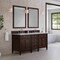 James Martin Vanities Brittany 72" Double Vanity, Burnished Mahogany, w/ 3 CM Siberian Silestone Top 650-V72-BNM-3SFR - alternate 2